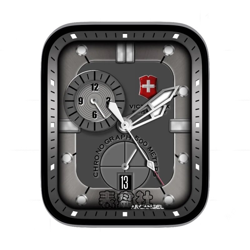 Victorinox 维氏灰金属双盘日历表盘