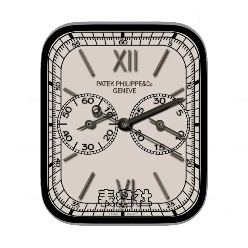 Patek Philippe百达斐丽米白双盘复古日历表盘