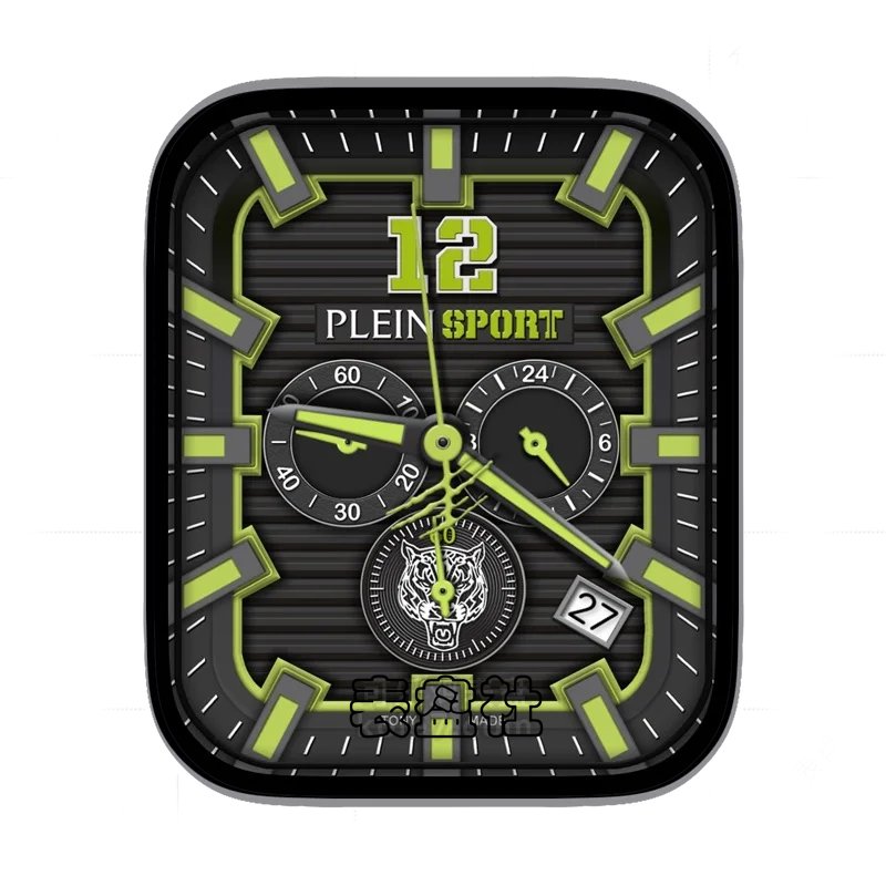 pleinsport黑绿高级三盘多层表盘