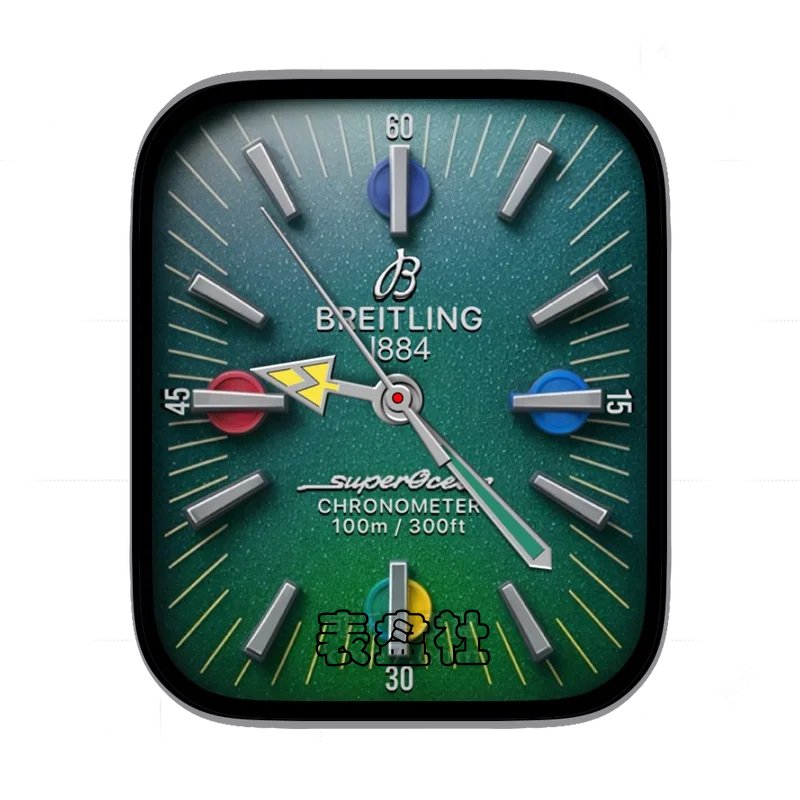 breitling百年灵蓝绿多色造型经典表盘