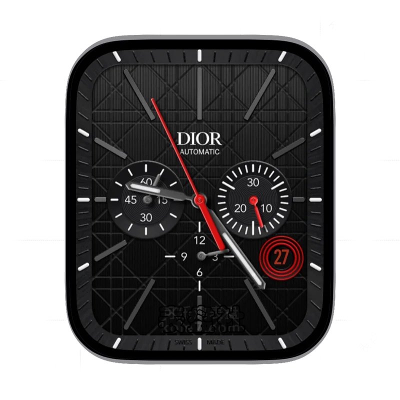 dior迪奥酷黑红三盘日历表盘