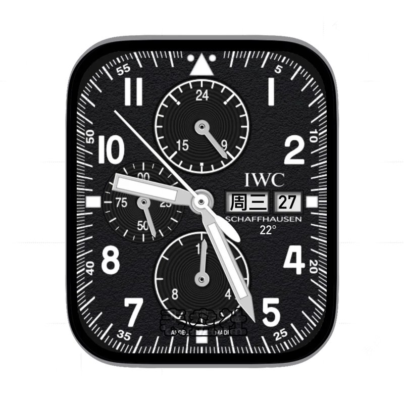 iwc万国磨砂黑三盘式 Ultra专用表盘