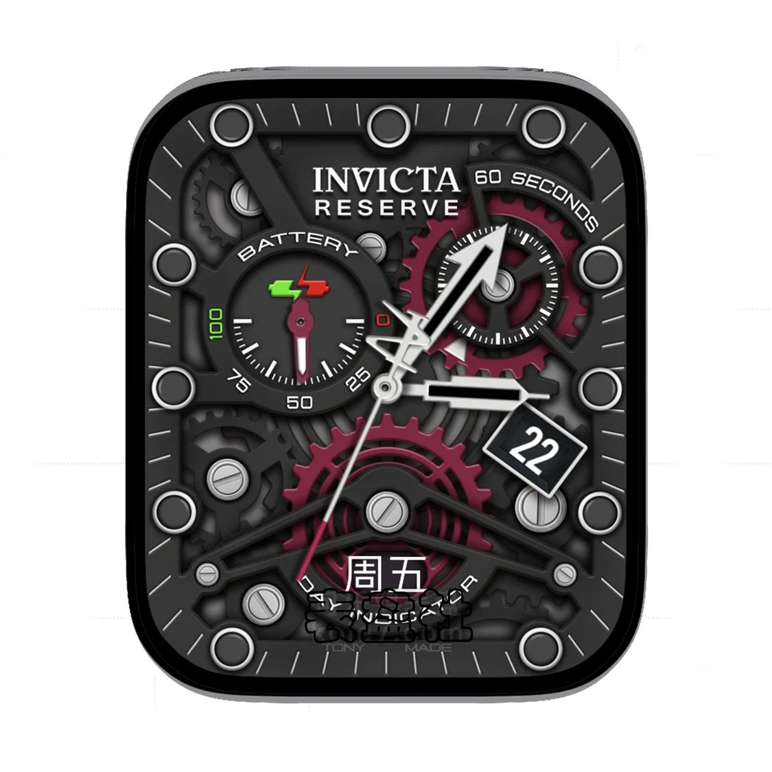 INVICTA因维克塔机械齿轮表盘