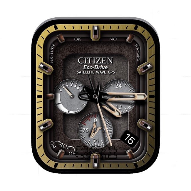 CITIZEN西铁城复古经典三盘式金属年历指针表盘