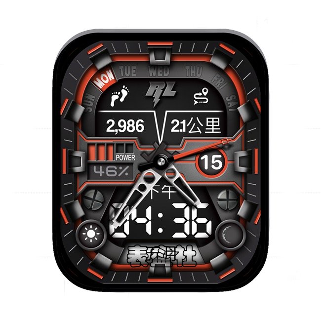 RL炭黑红多功能日期时间里程年历指针Ultra专用表盘