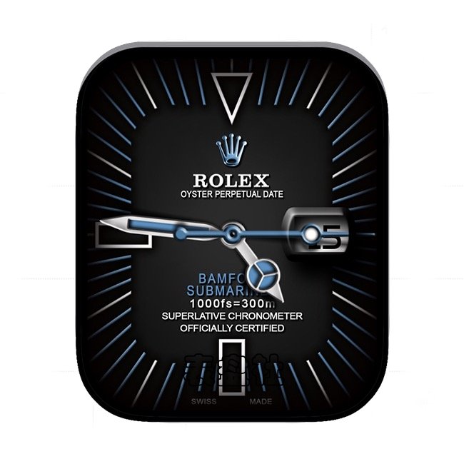 ROLEX劳力士黑蓝色年历指针简约表盘