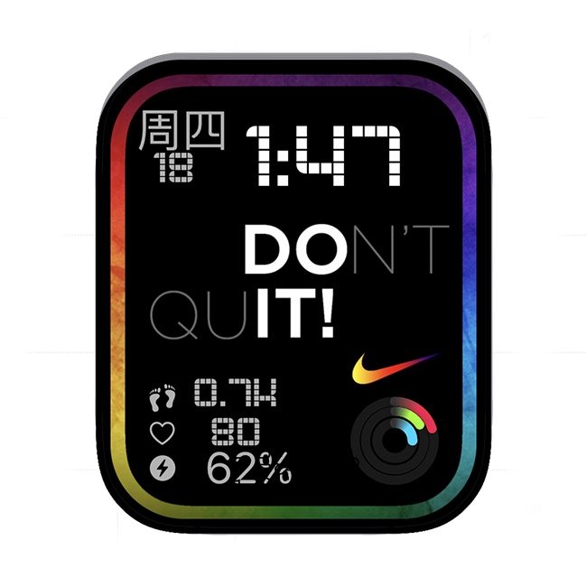 耐克多功能渐变色日期时间表盘