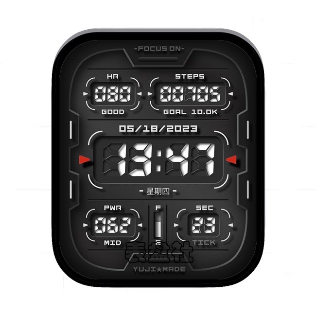 高级酷黑电子数字表盘.clock&clock2 58432