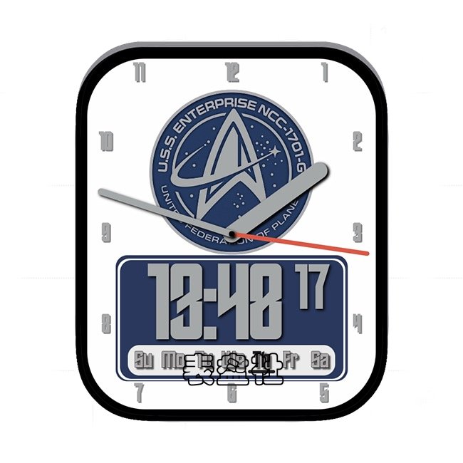 星际迷航数字时间指针表盘