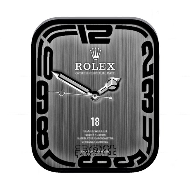 ROLEX劳力士炭灰黑拉丝底数字年历指针表盘