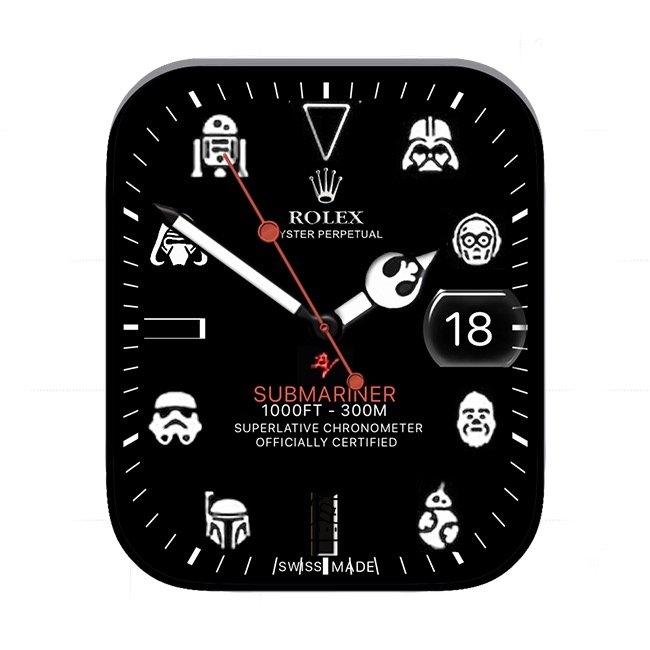 ROLEX劳力士炭黑色骷髅头年历指针表盘