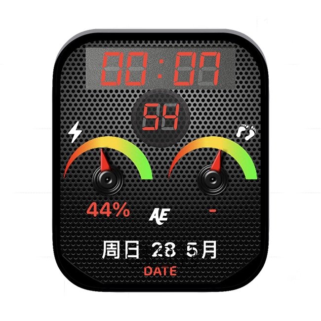 多功能万孔底日期年历双盘式表盘