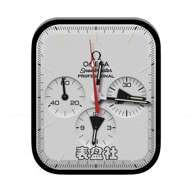 OMEGA欧米茄白色三盘式指针表盘