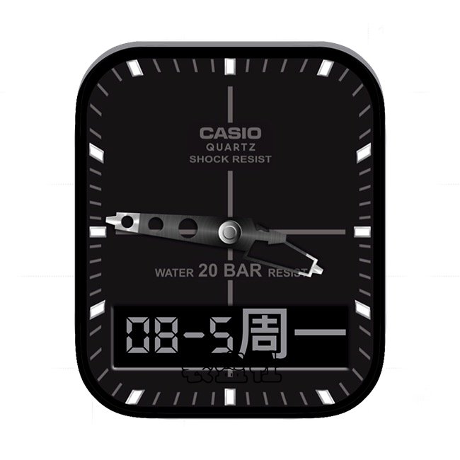 CASIO卡西欧黑色日期简约表盘