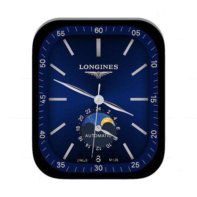 LONGINES浪琴暗蓝色月相指针Ultra专用表盘