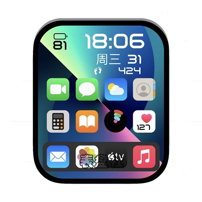 Apple苹果屏幕页面软件日期时间表盘