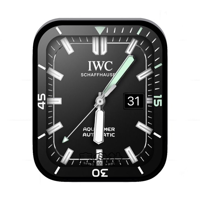 IWC万国炭黑色年历指针简约表盘