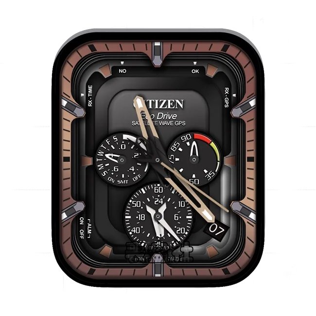 CITIZEN西铁城三盘式年历指针表盘