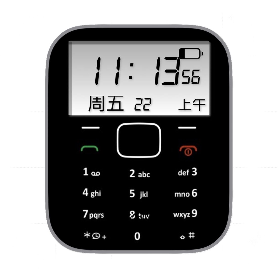 老人机小屏幕日期时间数字表盘