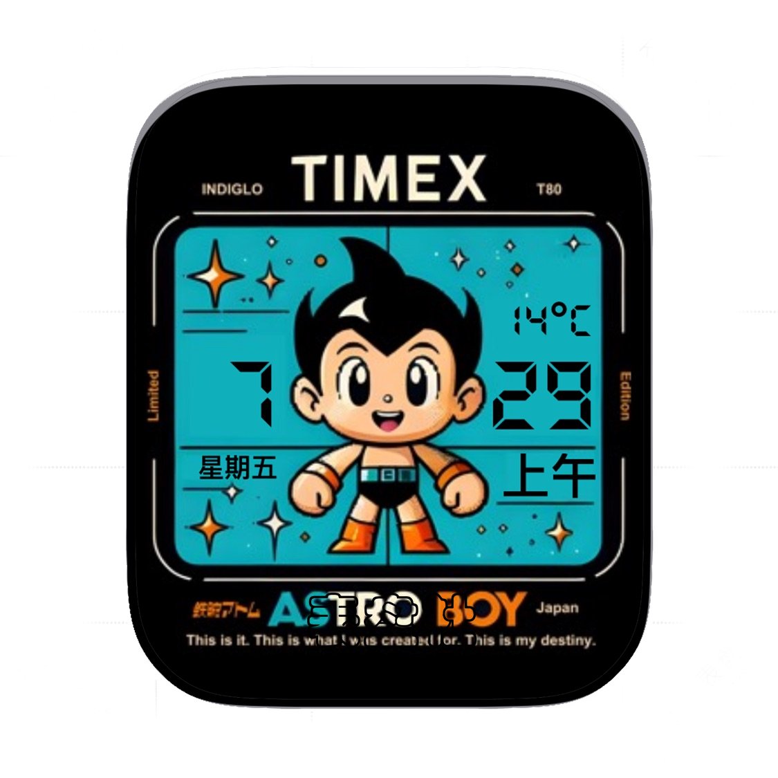 TIMEX&Astro Boy天美时&可爱阿童木多功能显示表盘