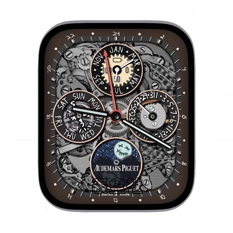 AP x Travis Scott爱彼与“倒钩”潮牌Travis Scott皇家橡树联名款万年历夜光表盘.clock&clock2 66318