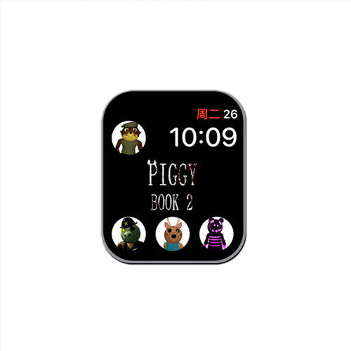 卡通动物数字表盘