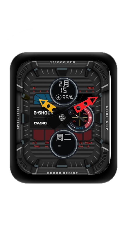 卡西欧GASIO G-SHOCK表盘