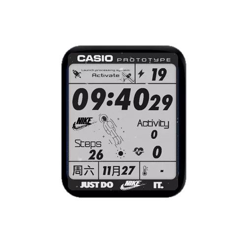 卡西欧耐克NIKE旋转太空人