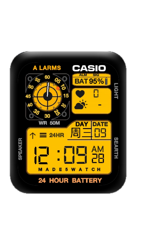 CASIO卡西欧数字表盘