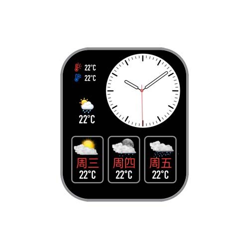 数字指针天气表盘
