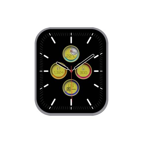 天气温度步数指针表盘