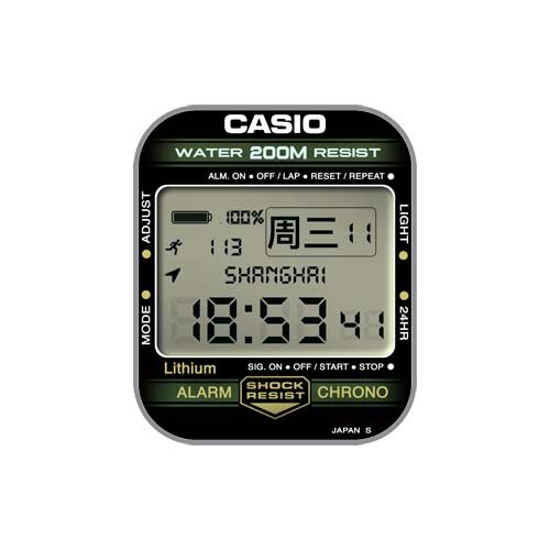 CASIO卡西欧数字表盘
