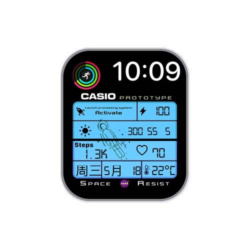 CASIO卡西欧数字太空人7系列表盘