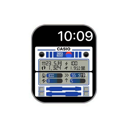 CASIO卡西欧数字运动7系列表盘