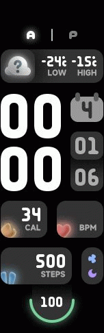 简约数字天气表盘