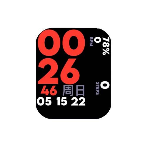 简约数字黑色表盘