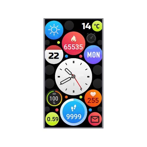 指针天气运动心率荣耀Band 6表盘