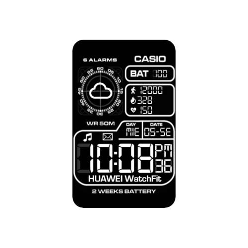CASIO卡西欧数字华为Watch Fit表盘