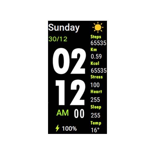 荣耀Band 6 数字天气运动表盘
