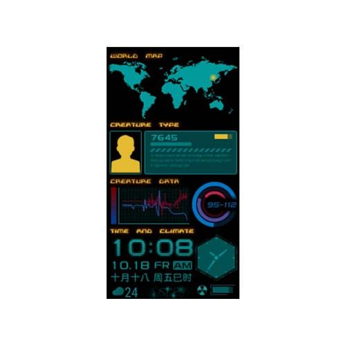 荣耀Band 6 生物地图数字运动表盘