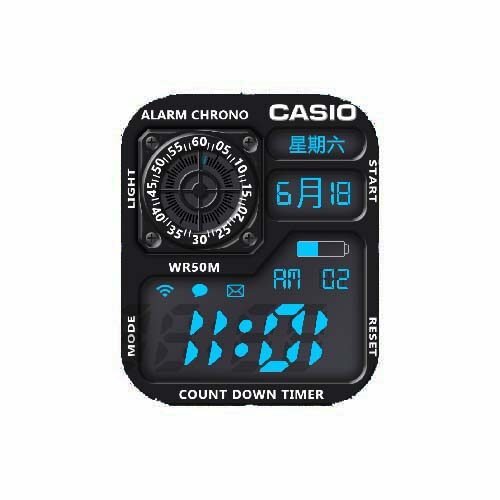 CASIO卡西欧数字运动表盘