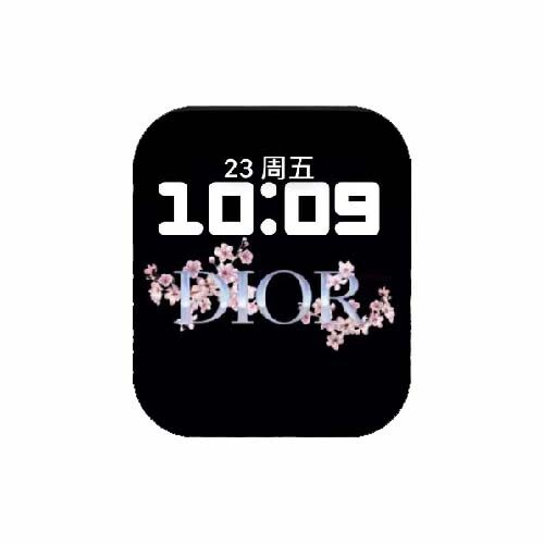 DIOR迪奥桃花数字人像表盘