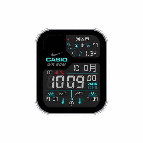CASIO卡西欧NIKE耐克数字运动表盘