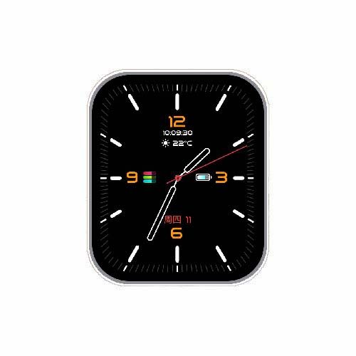 简约数字指针天气表盘