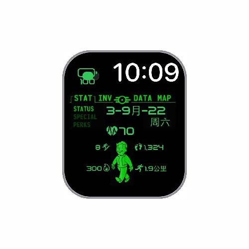 小绿人数字运动心率S7表盘