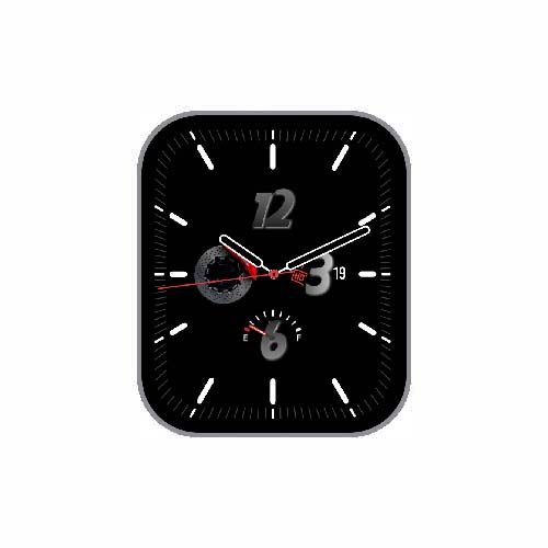 简约数字指针卡钳黑色表盘