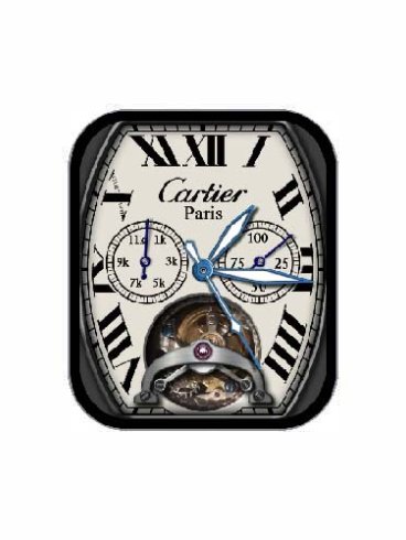 CARTIER卡地亚数字指针表盘