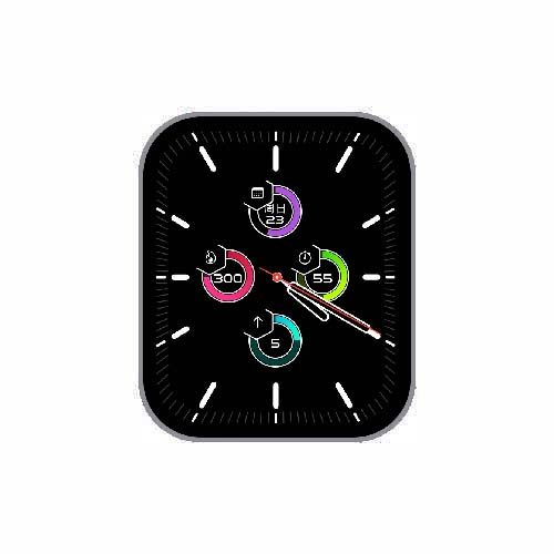 简约指针运动黑色表盘