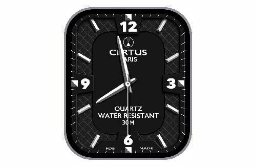 简约数字指针黑色表盘