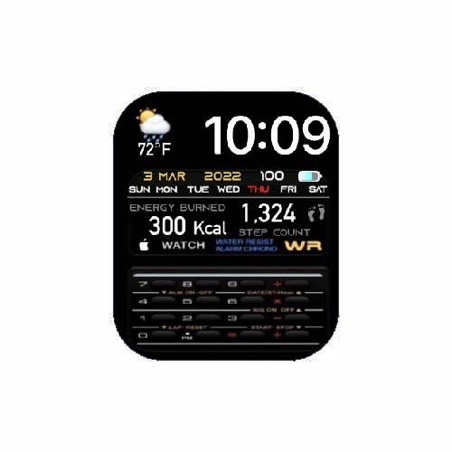 CASIO卡西欧数字天气运动S7表盘